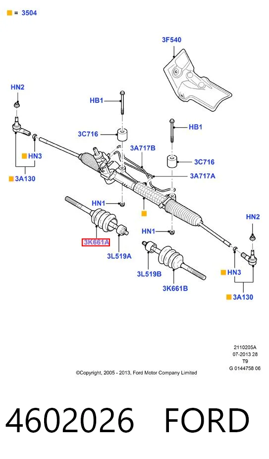 ECEM810 STD Ecem Чехол рулевой рейки правый