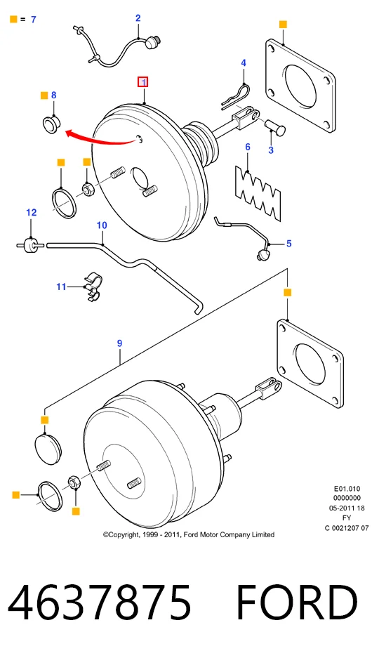 Вакуумник Ford Transit V фургон (V184/5) (2000 - 2006) цена, от 17.10 USD