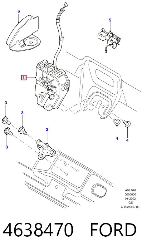 4638470 Ford Замок пятой двери