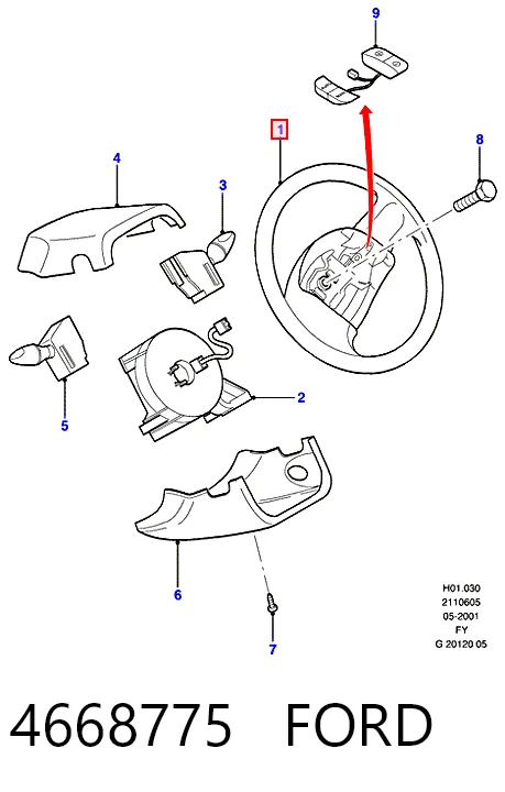 Руль Ford Transit V фургон (V184/5) (2000 - 2006) цена, от 7.54 USD