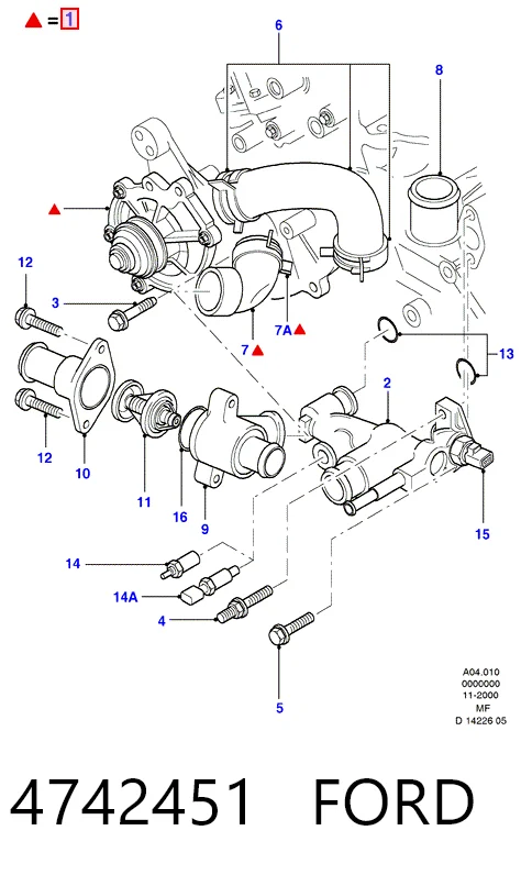 Помпа охлаждения Ford Maverick II внедорожник (1N2) (2001 - 2007) цена, от 32.03 USD