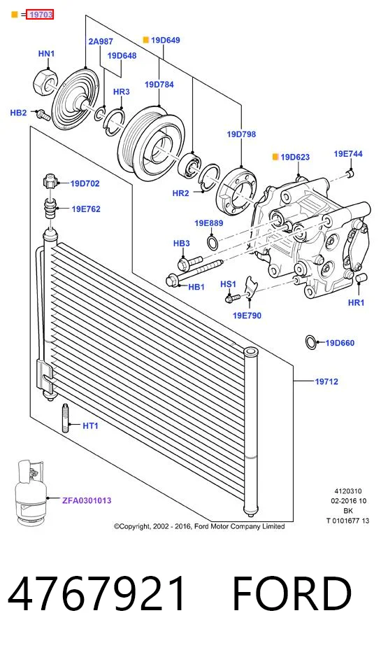 4767921 Ford Компрессор хладагента
