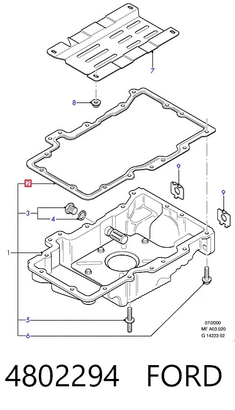 Прокадка масляого картера поддона Mazda ZZC110431 цена, от 25.02 USD