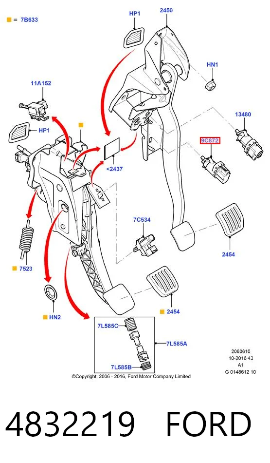 4832219 Ford Датчик тормоза