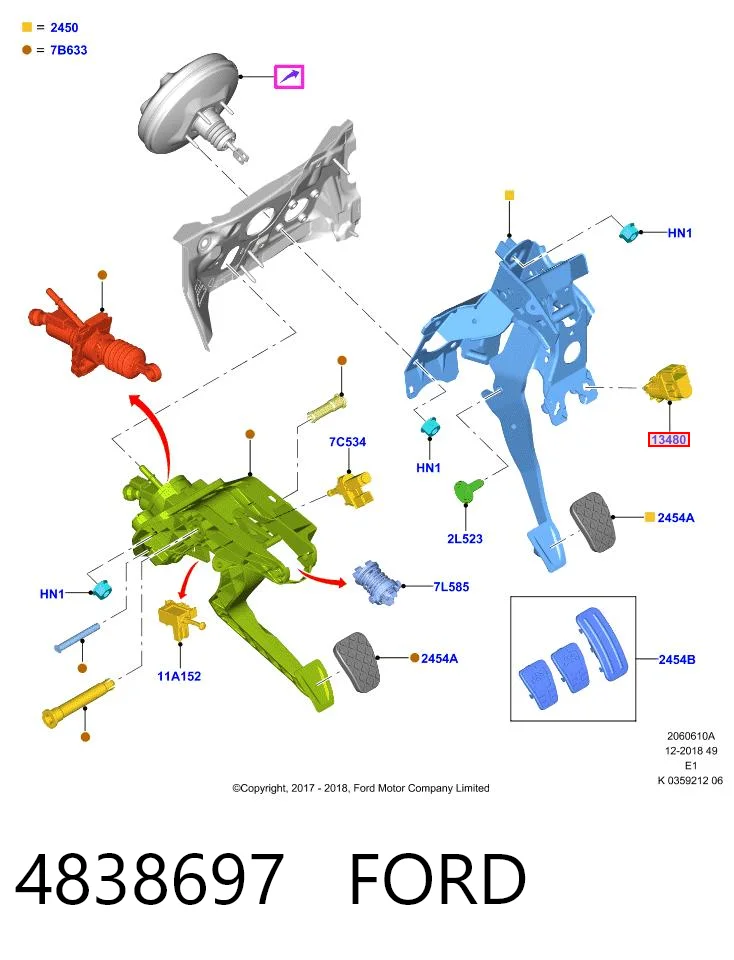 4838697 Ford Датчик тормоза