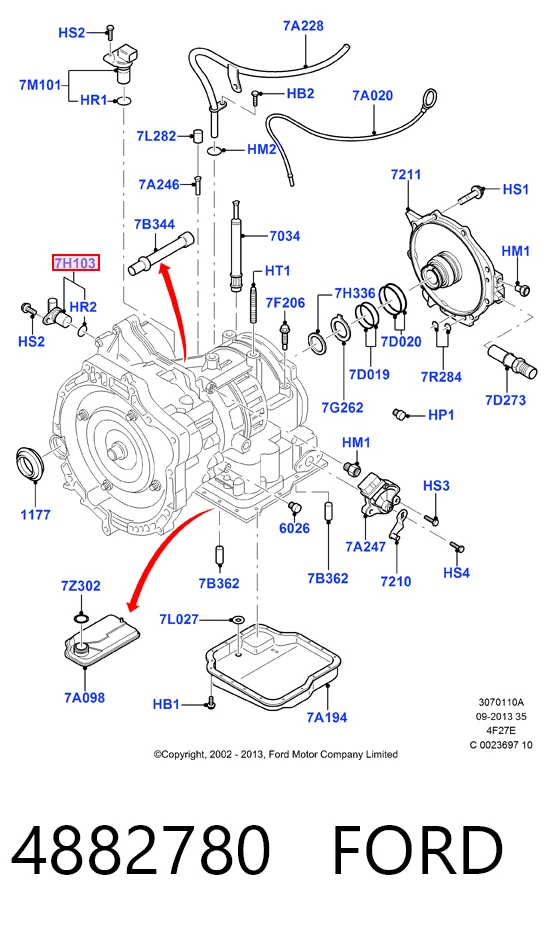 4882780 Ford Датчик скорости спидометра