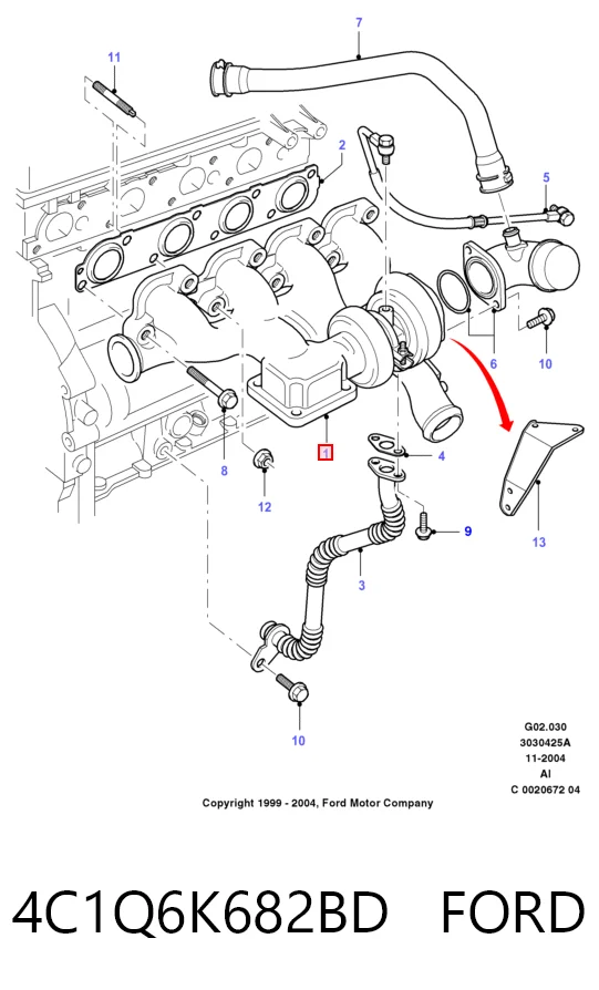 Турбокомпрессор Mitsubishi 49T7700510