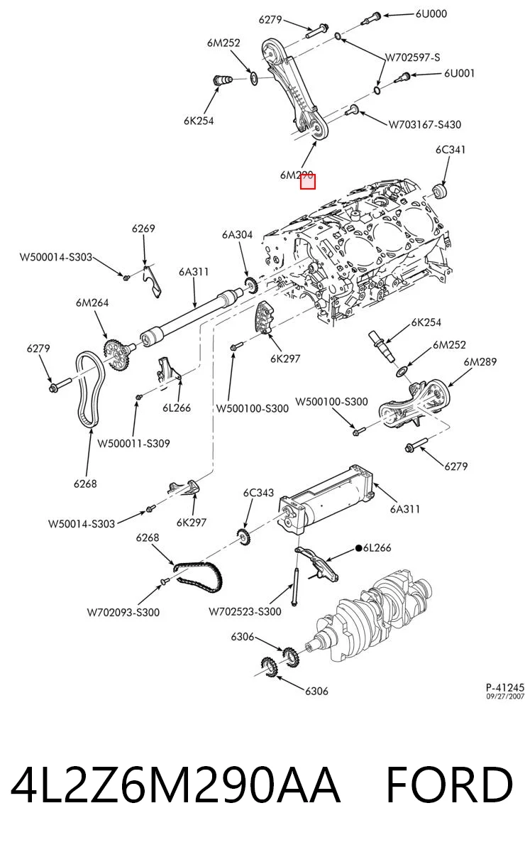 4L2Z6M290AA Ford Комплект цепи