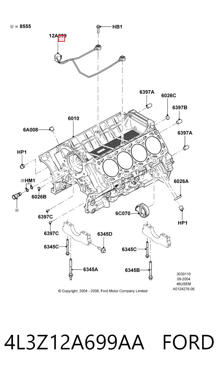 4L3Z12A699AA Ford Датчик самовоспламенения