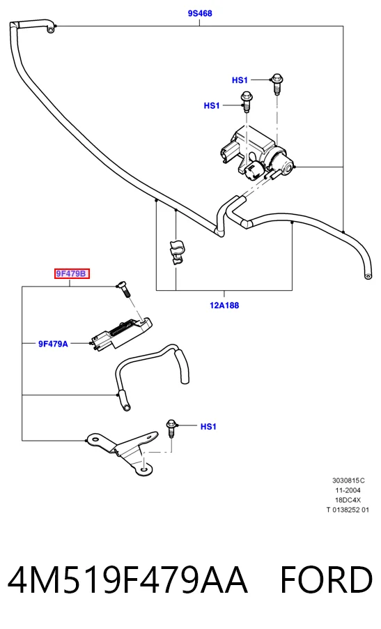 4M519F479AA Ford Датчик давления воздуха