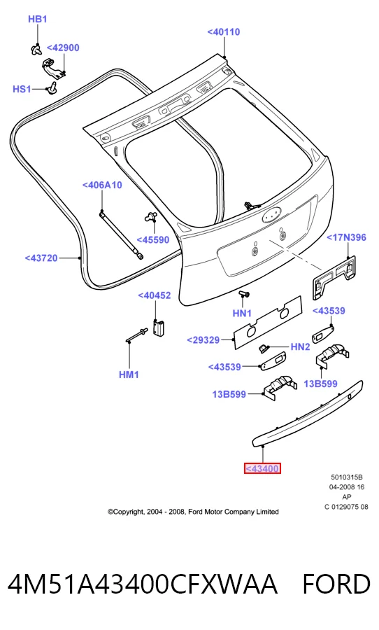 4M51A43400CFXWAA Ford