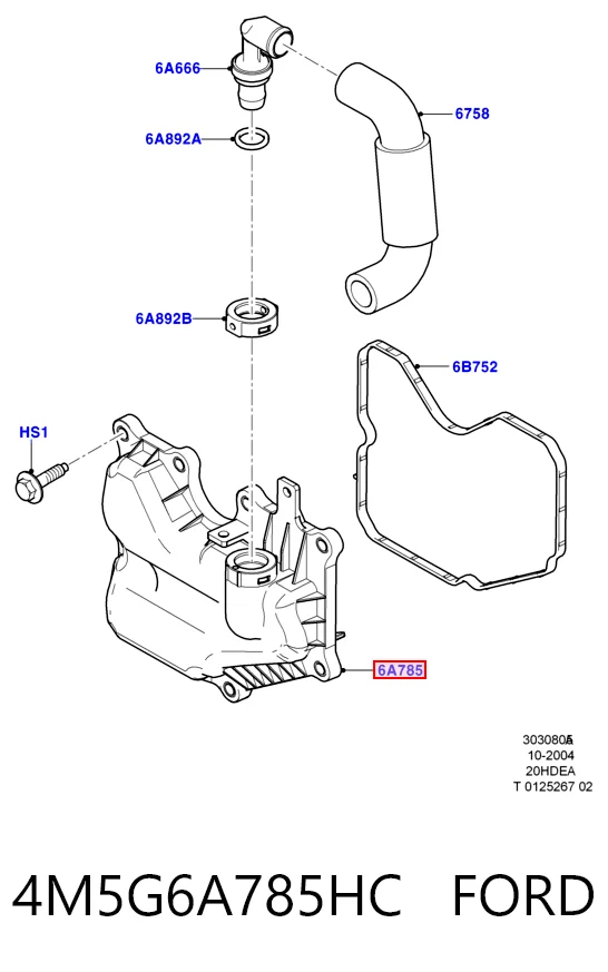 4M5G6A785HC Ford Маслоотделитель картерных газов