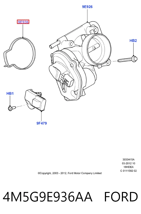 Прокладка дроссельной заслонки Ford C-Max минивэн (DM2) (2003 - 2007) цена, от 9.24 USD