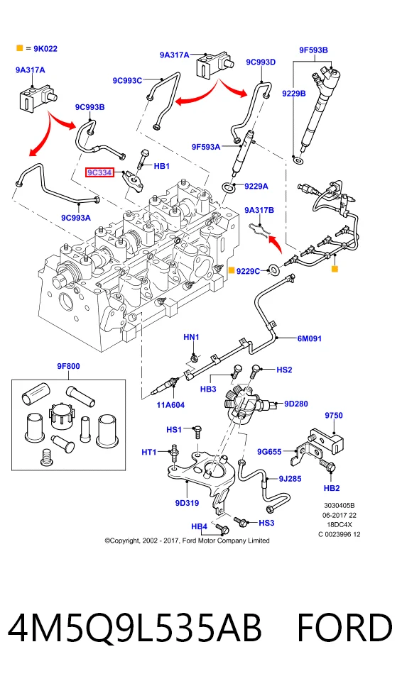 HMP4M5Q9L535AB Hmpx Кронштейт крепления форсунки
