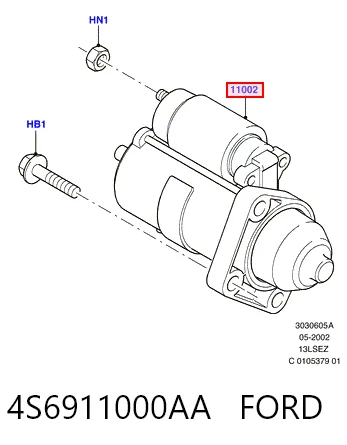 4S6911000AA Ford Стартер автомобиля