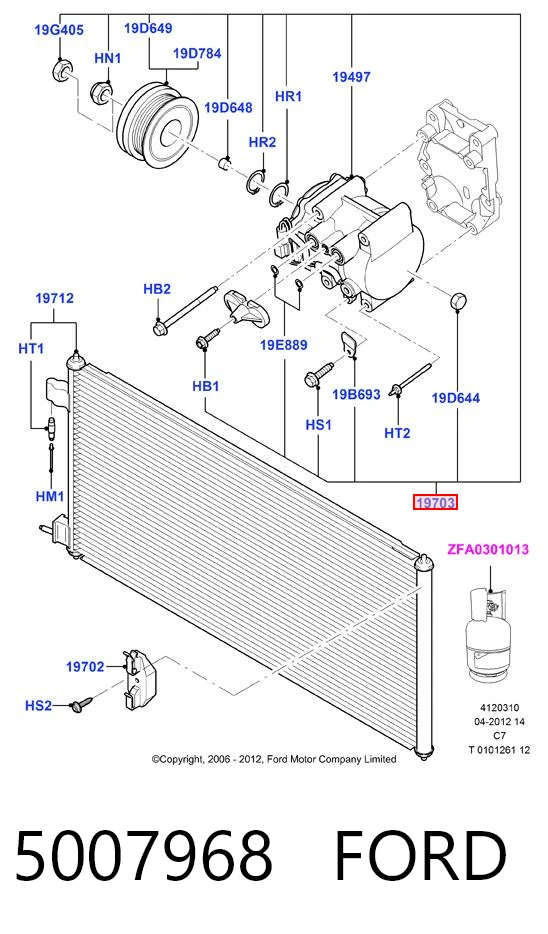 5007968 Ford Компрессор хладагента