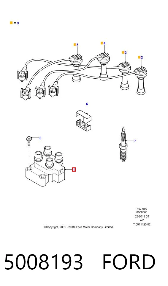 5008193 Ford Катушка зажигания