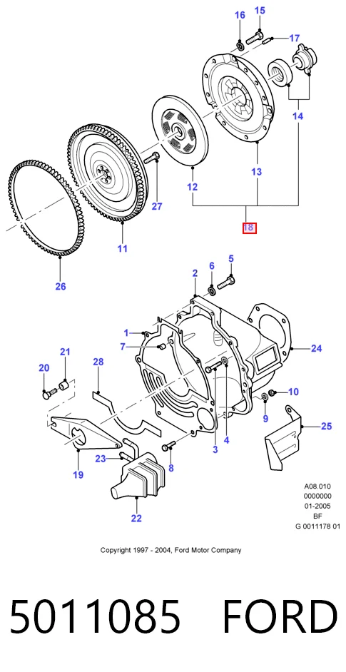Сцепление в сборе на Ford Sierra I GBC