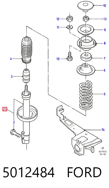 Стойка передняя на Ford Scorpio I GAE, GGE