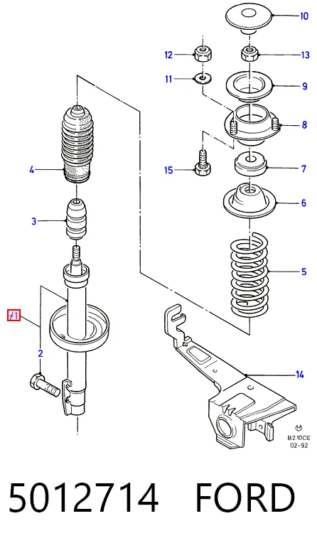 Стойка амортизатора передняя Ford Scorpio I хэтчбек (GAE, GGE) (1985 - 1994) цена, от 37.89 USD