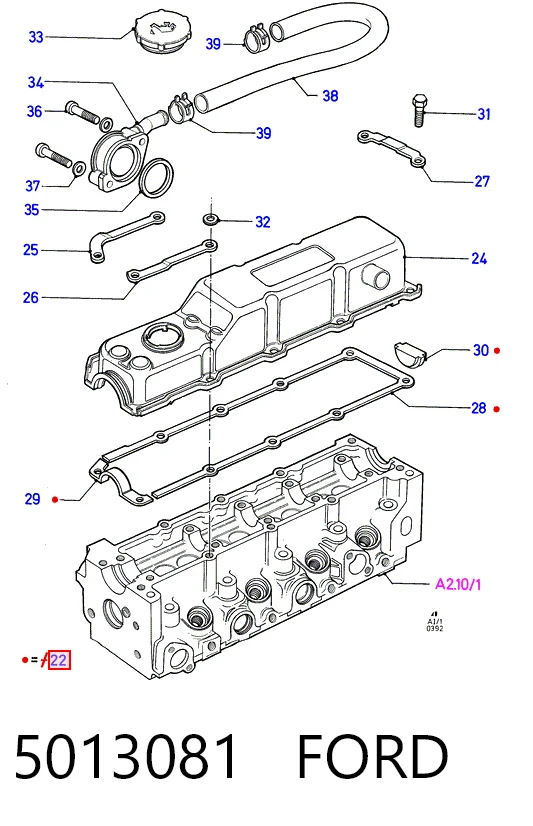 Прокладка крышки двигателя Ford Fiesta Mk2 хэтчбек (FBD) (1983 - 1989) цена, от 3.21 USD