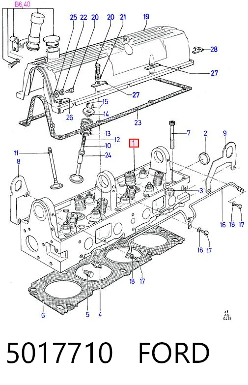 Головка блока цилиндров (ГБЦ) Ford Sierra 1 GBC