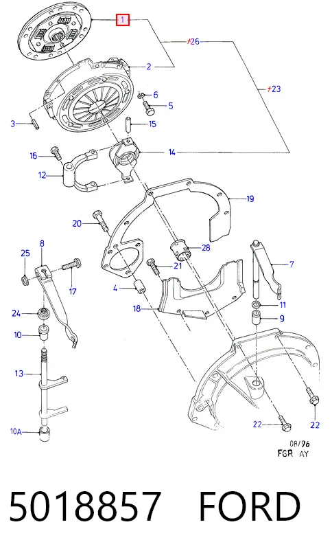  Диск сцепления Ford Fiesta 