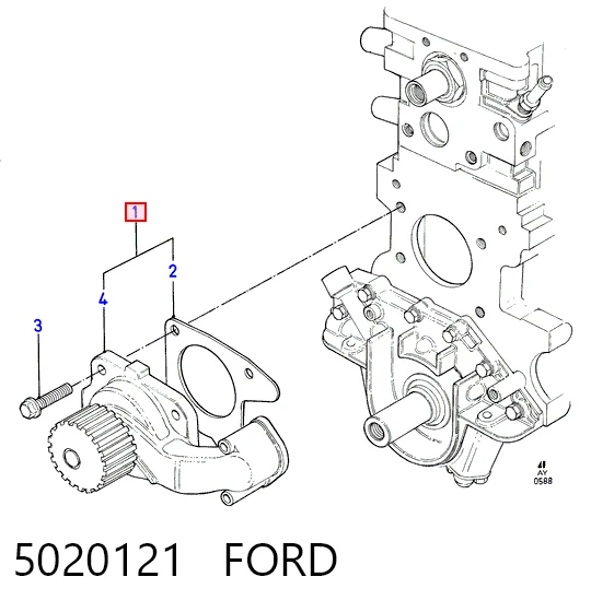 5020121 Ford Насос водяной