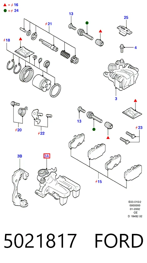 Тормозной суппорт правый задний Ford Sierra I хэтчбек (GBC) (1982 - 1987) цена, от 64.36 USD