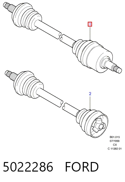 Привод правый Форд Фиеста Mk3