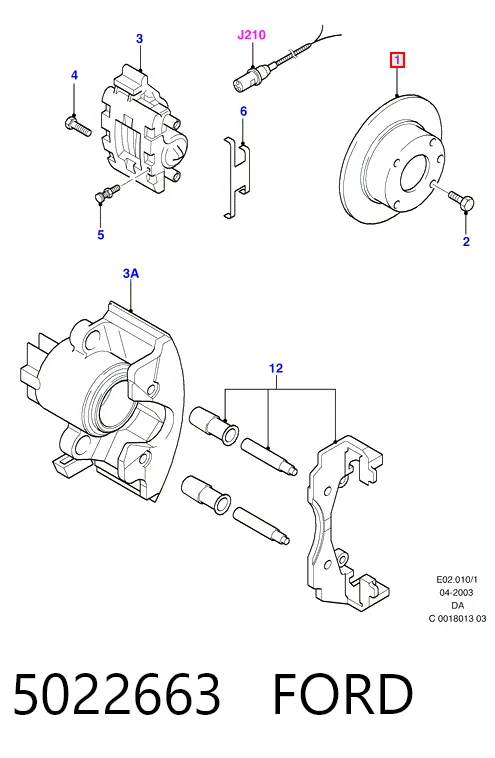 Диск тормозной передний на Ford Sierra II GBG, GB4