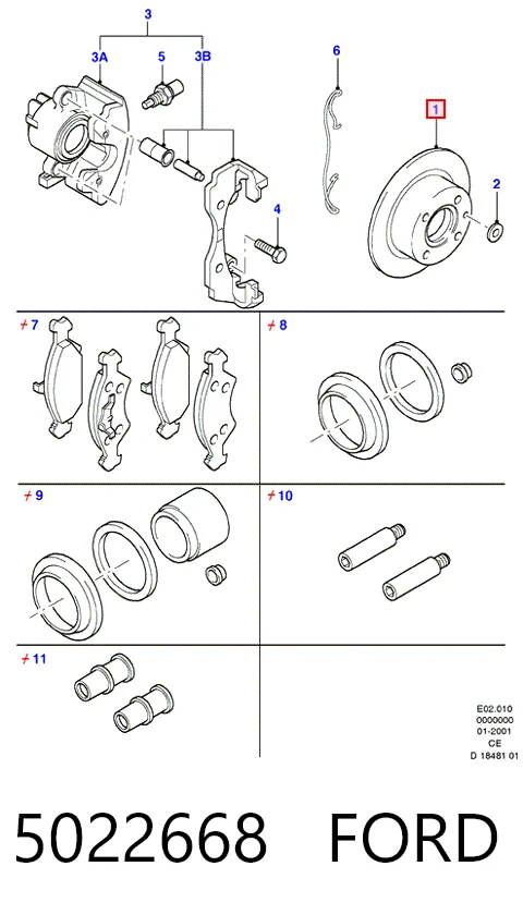 5022668 Ford Диск тормозной передний