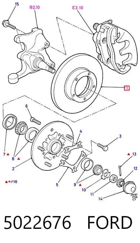 5022676 Ford Диск тормозной передний