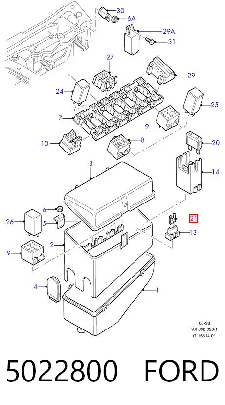 5022800 Ford Предохранители электрических цепей