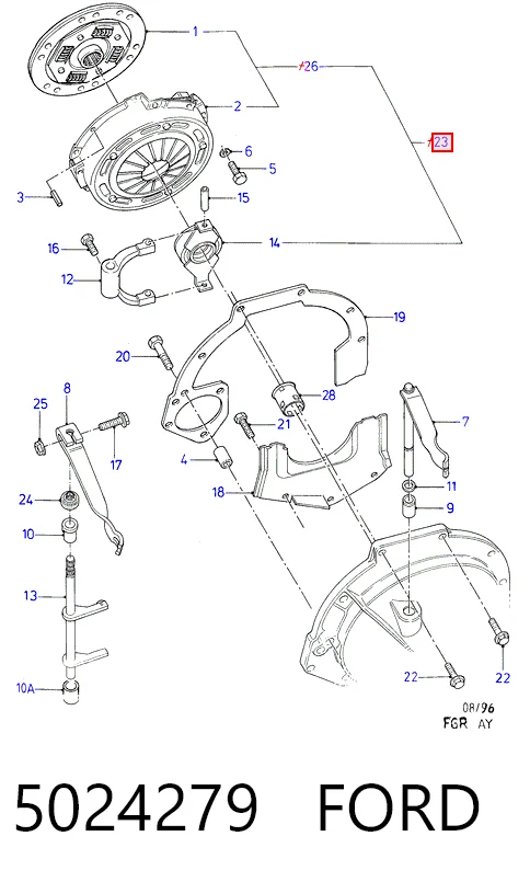  Сцепление Ford Escort 5
