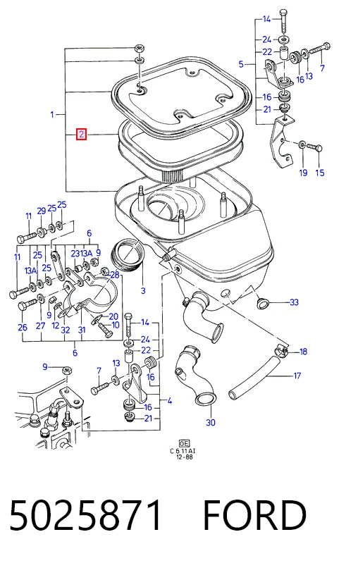  Воздушный фильтр Ford Granada 