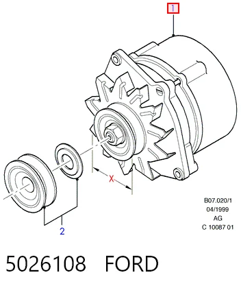 Автомобильный генератор Ford Sierra II седан (GBG, GB4) (1987 - 1993) цена, от 46.42 USD