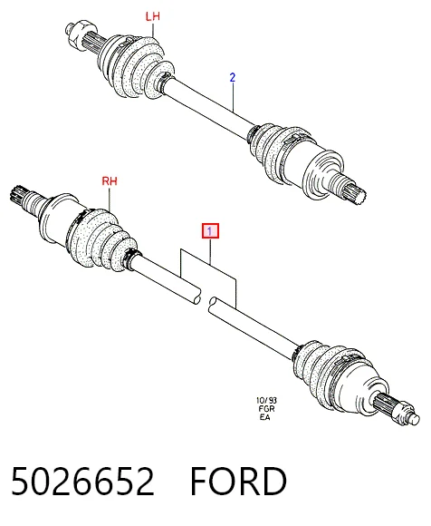  Правая полуось Ford Escort 5