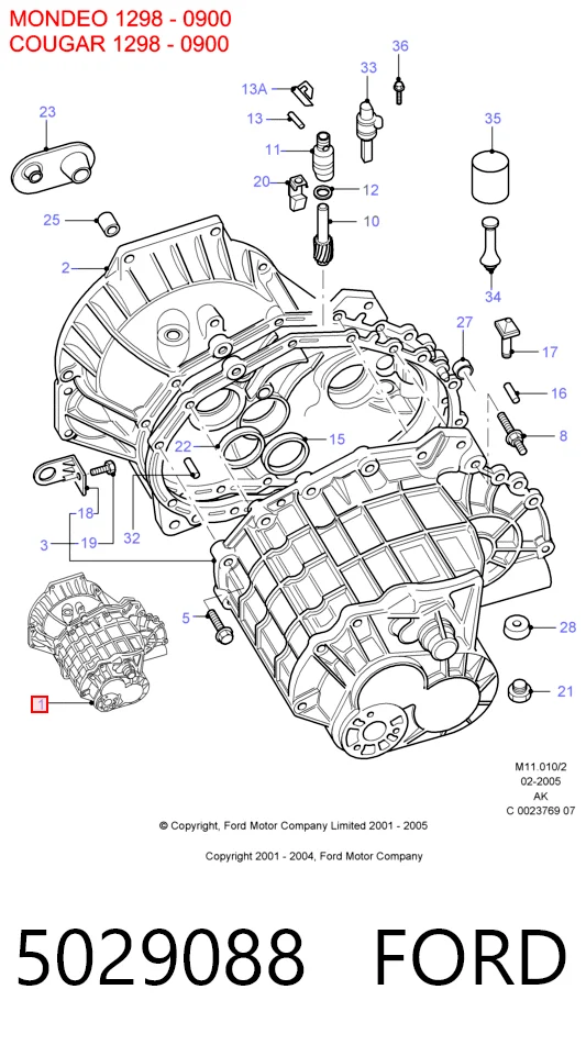 Коробка переключения передач Ford Mondeo I хэтчбек (GBP) (1993 - 1996) цена, от 570.13 USD