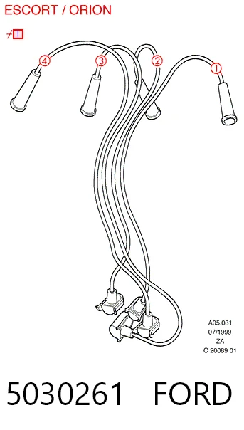 Провода зажигания Ford Escort IV хэтчбек (GAF, AWF, ABFT) (1985 - 1990) цена, от 15.94 USD