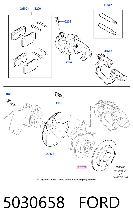 5030658 Ford Дисковый тормоз