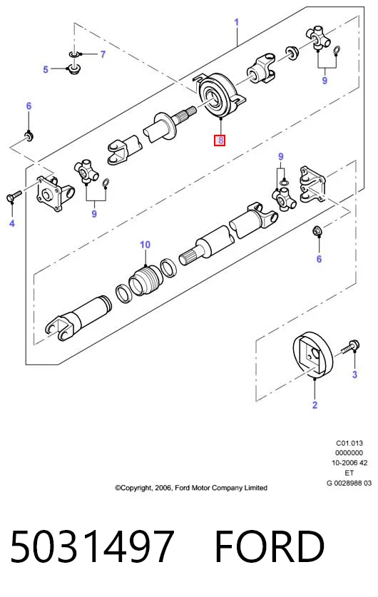 5031497 Ford Подвесной подшипник кардана