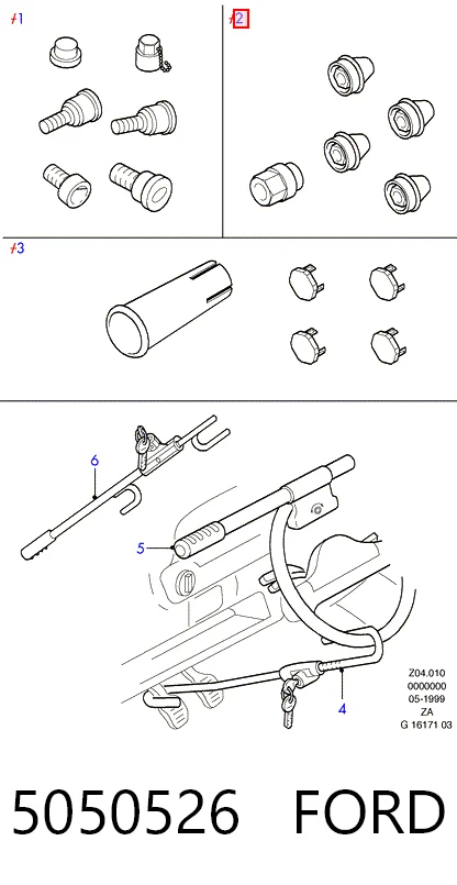 Колесный болт Ford Galaxy WA6