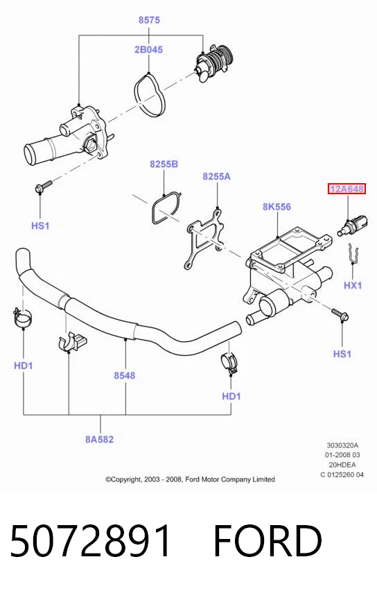 5072891 Ford Термовыключатель