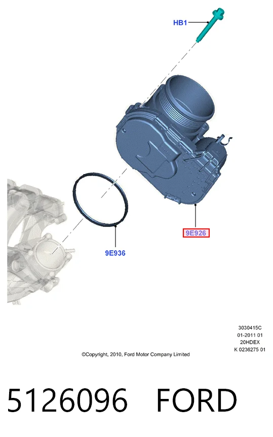 Дроссельная заслонка LR049646 Land Rover