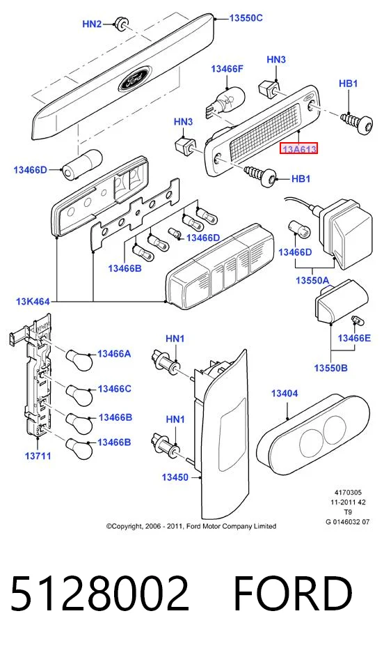 5128002 Ford Фонарь сигнальный