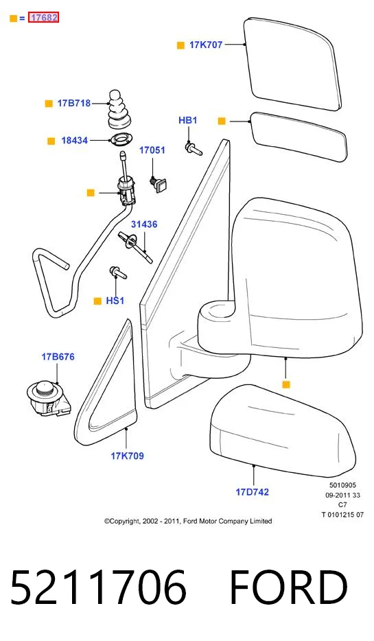 Зеркало левое Magneti Marelli 359005052755