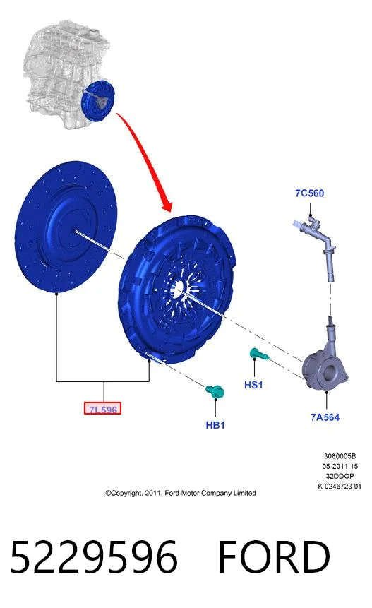 5229596 Ford Сцепление в сборе