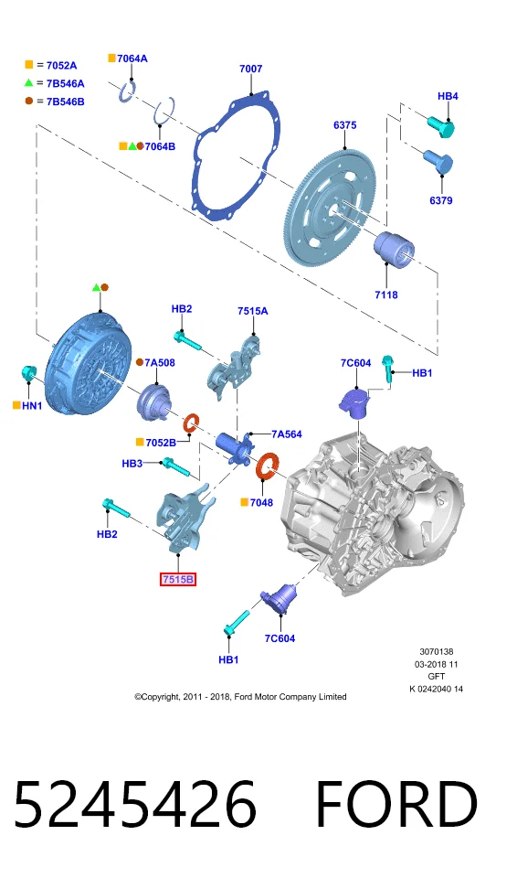 Вилка сцепления Ford Fiesta Mk6 хэтчбек (CB1) (2008 - 2016) цена, от 353.57 USD
