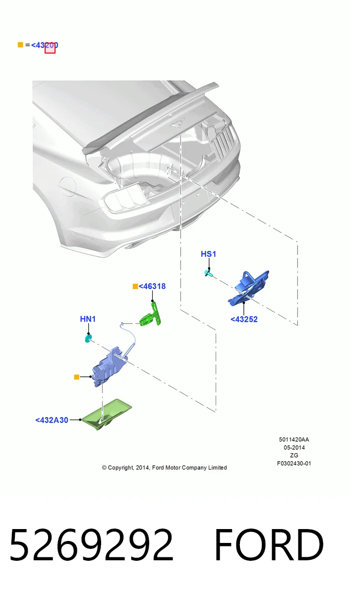 HMPDS73F43282AE Hmpx Замок пятой двери